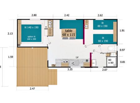 Campsite in Normandy - Alabaster Coast | 2-bedroom mobile home
