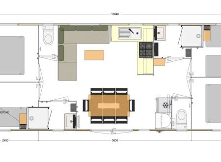 Campsite in Normandy - Alabaster Coast | 4-bedroom mobile home - 2 shower rooms